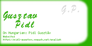 gusztav pidl business card
